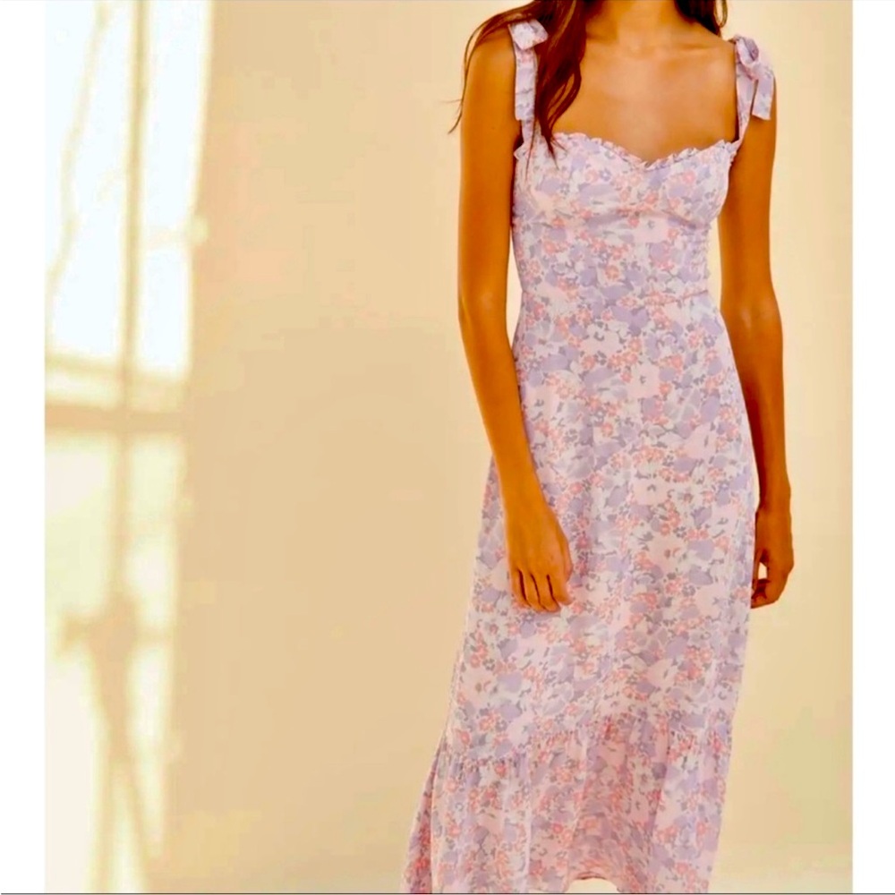 Reformation Nikita EUC Floral Pink Dress